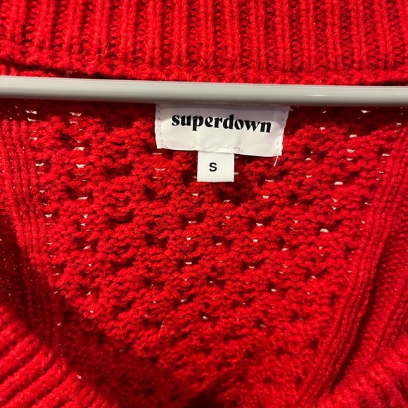 REVOLVE red crop sweater - Picture 3 of 3